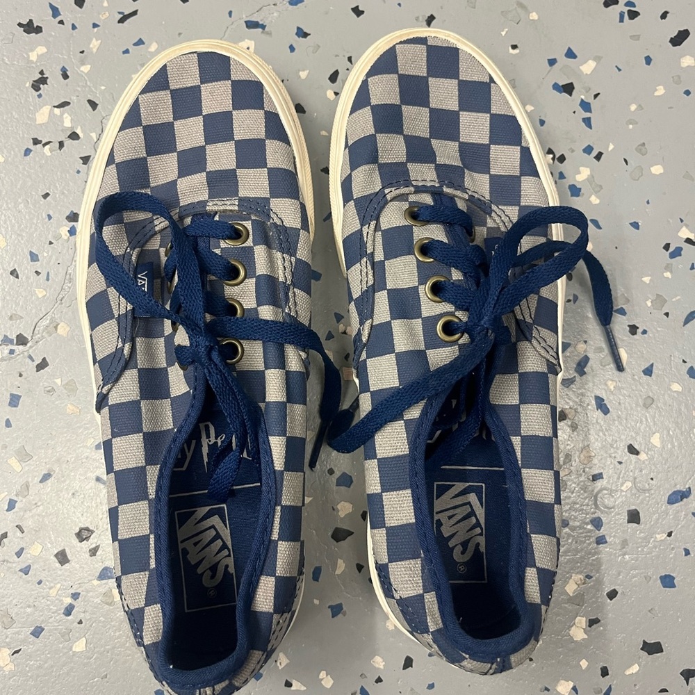 Vans Blue Checkered Sneakers (Women or Big Kids)